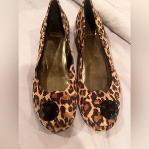 Stuart Weitzman animal print flat slight heel size 7